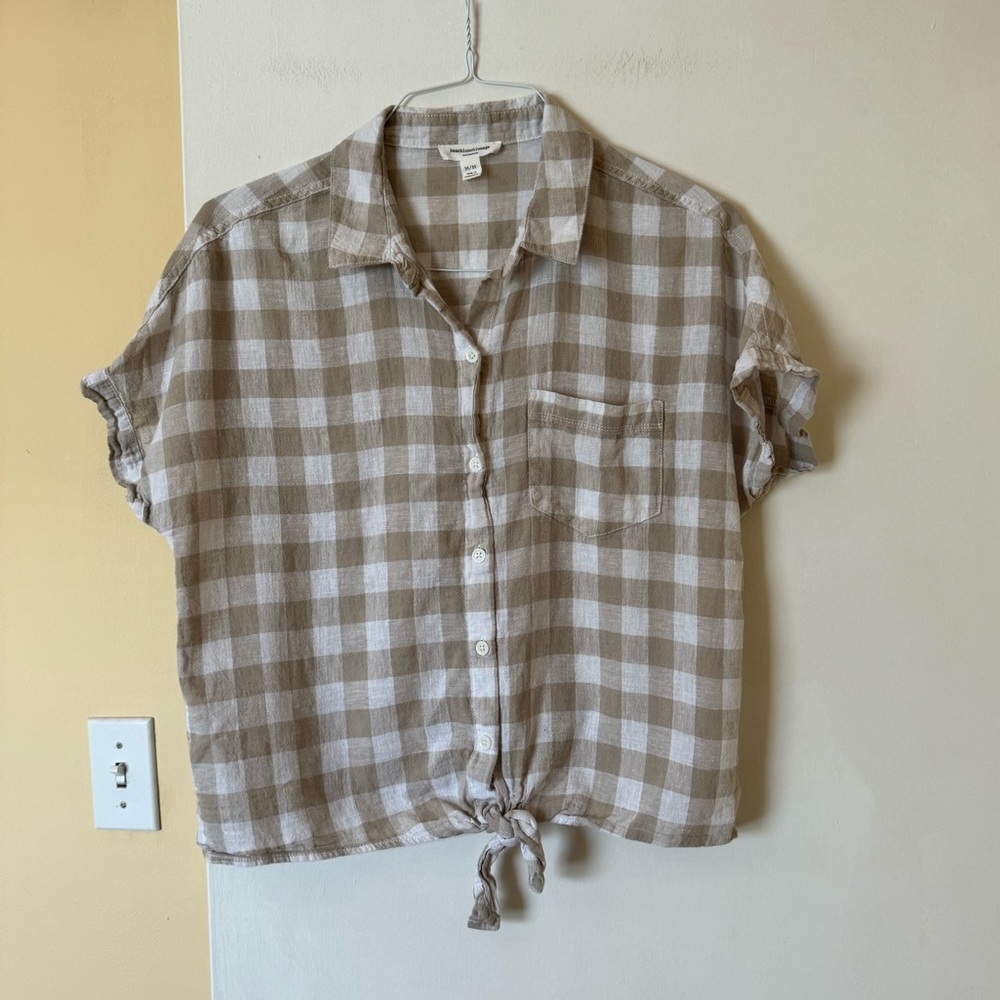 BEACHLUNCHLOUNGE linen button down - size M - EUC